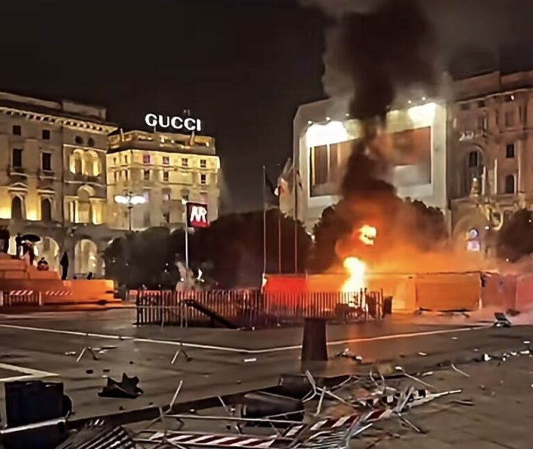 Përplasje dhe në Milano, policia përballet me protestuesit