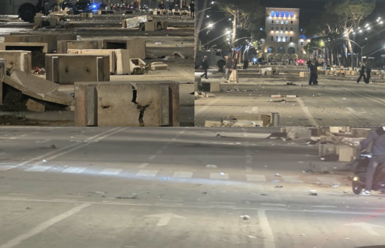 FOTO/ Përplasja te Kryeministria, kjo është situata në Bulevardin ”Dëshmorët e Kombit”