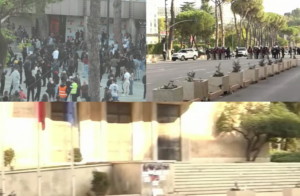 Rikthehen trazirat, gurë dhe gaz në qendër të Tiranës. Protestuesit rikthehen te Kryeministria