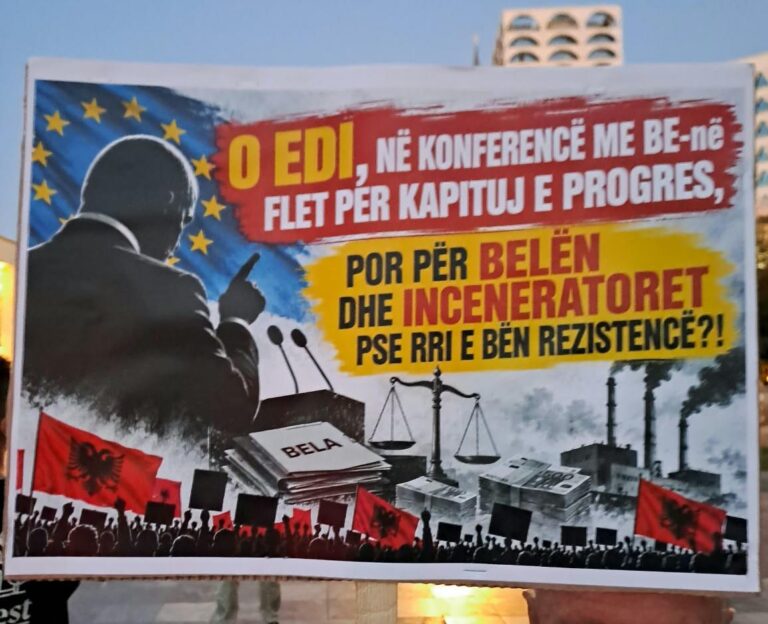 124 ditë protestë, pankarta ironike kundër Ramës