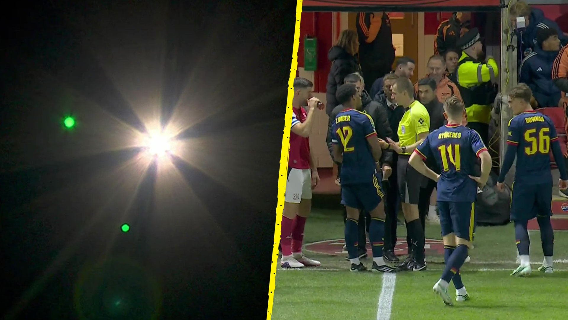 Dron si në sfidën e Shqipërisë në Serbi  ndeshja e Arsenalit u ndërpre për disa minuta  VIDEO 