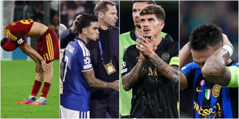 Ditë e zezë për futbollin italian, të 4 skuadrat pësojnë humbje në Champions League