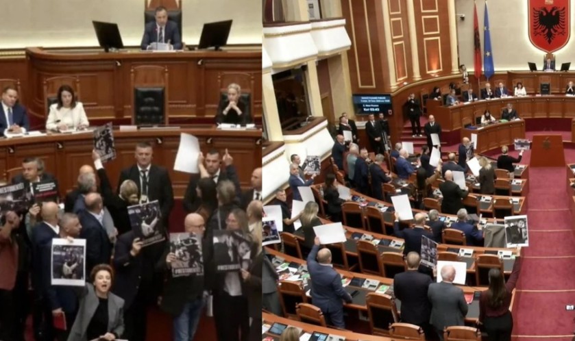 Nis me tensione Kuvendi! PD godet tavolinat teksa flet Peleshi, bllokohet foltorja