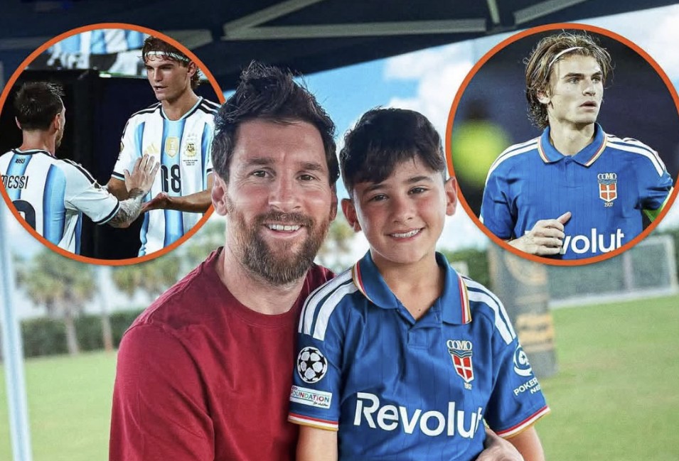 Messi’s son wears Como shirt, family photo sparks interest on social media