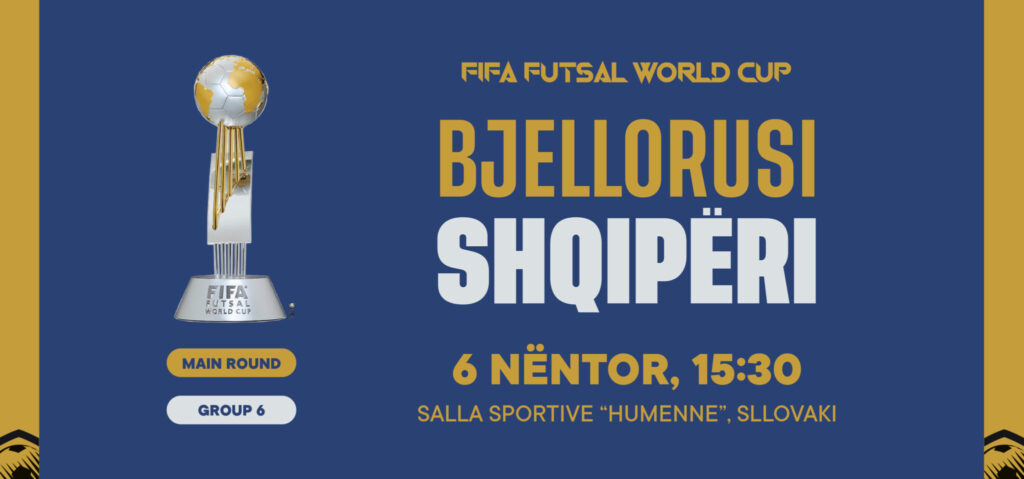 Futsall/ Shqipëria nis rrugëtimin në “Main Round” ndaj Bjellorusisë më 6 nëntor